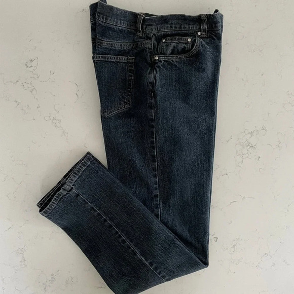 Jones New York Signature 5 Pocket Midrise Dk Wash Cotton Denim Jeans Blue Sz 10 - Picture 1 of 11